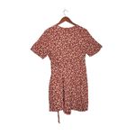 Madewell Wrap-Front Floral Print Daisy Field/Rust Orange Short Sleeve Romper Photo 4