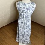 All that jazz VTG  Dress Womens 5/6 Blue Purple Floral Midi Tie Back Cottagecore Photo 8