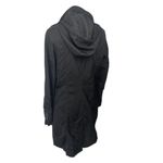T Tahari Tahari Giselle Women's Black Hooded Hoodie Zip Button Trench Raincoat Jacket S Photo 1