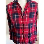 Rails  • Red Plaid Crimson Navy Clara Button Down Top Photo 2