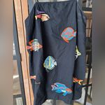 Anthropologie  Celandine Sea Life Embroidered Mini Dress fish beaded a-line Photo 9