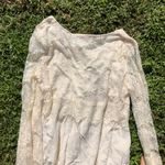 Altar'd State Altar’d State Cream Lace Bell Sleeve Blouse Photo 5