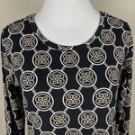 LULU B Dress Womens XS Black Geometric 3/4 Sleeve UPF 50 Travel Resort Nylon Photo 5