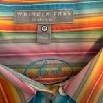 Vintage cropped rainbow collared shirt Pink Size 12 Photo 1