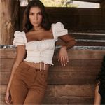 House Of CB House‎ of cb SAMAYA WHITE GATHERED TOP NWOT size M Photo 1