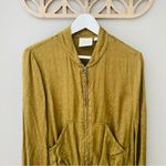 Anthropologie Maeve by Silky Bomber Jacket Green Sz Small Photo 1