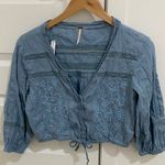 Free People Follow Your Heart Floral Embroidered Top Photo 0