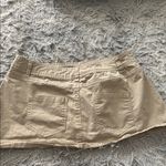 Laura Scott  petite Tan Mini Skirt with Band Patches Photo 2