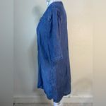 Philosophy  blue medium wash denim look dress with pockets,‎ tencel size large Photo 3