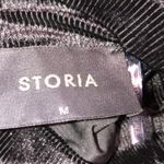 Storia  medium black ribbed velvet skater dress Photo 5