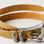 Free People NWT Billie Leather Belt in Wild Side Photo 0