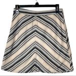 Hollister  Blue And Tan Chevron Striped A Line‎ Mini Skirt Size 5 Photo 2