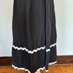 Sim & Sam Black and White Ric Rac Sleeveless Maxi Dress Photo 7