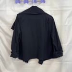 Marla Wynne women's black open front kimono sleeve bengaline jacket cardigan S Photo 6