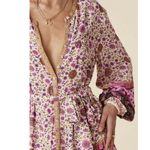 Spell Untamed Tunic Dress Lavender Bohemian Festival Witchy Folk Art Size Small Black Photo 10