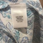 Croft & Barrow  Teal and White Paisley Midi Dress Photo 2