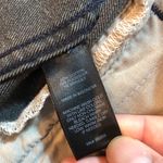 EXPRESS Women’s Denim Jacket Small Black Cropped Distressed Raw Hem Jean Jacket Photo 8