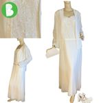 Studio I  CREAM SHIFT DRESS WITH SHEER JACKET & SEQUIN  EMBROIDERED ACCENTS (14) Photo 1