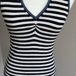 Laundry by Shelli Segal Vintage Striped V-Neck Ribbed Tank Top Size M Photo 4