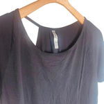 Fabletics Women's Black Whitney Open Shoulder Back Short Sleeve Athletic Shirt Photo 4