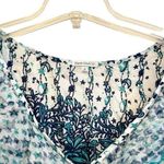 Poupette St. Barth Sleeveless Romper Size Medium Sheer Ruffle Blue Green Coverup Photo 2