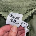 Princess Polly  Pull On‎ Elastic Waist Drawstring Cotton Shorts Size 2 Green NWT Photo 5