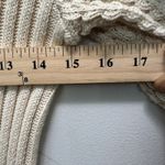 Vtg Women Knit Button Front Midi Dress Cream Crochet Boho Cottagecore Prairie S Photo 3