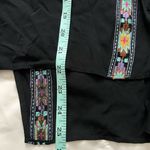 THML /ANTHROPOLOGIE  Art Effect Embroidered Top Size L Open Back Black NEW Photo 14