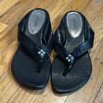 Y2K Black Sandals with Rhinestone Details Size 8 Photo 0