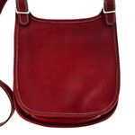 Vintage Amen Acres Red Leather Saddlebag Crossbody Shoulder Bag USA Photo 1