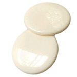 Vintage 80s Retro Cream White Circle Pierced Costume Statement Earrings Photo 0