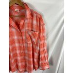 Abound NWT  Oversized plaid Shirt Orange Size Medium Photo 2