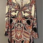 Passport Long Sleeve VNeck Tunic Top Size Small Black Photo 0