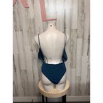 Curve teal satin bodysuit (size 0XL) Green Photo 3