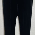 Chico's  Womens 2 US‎ 12 Black Velvet Velour Pants Career Whimsigoth Party Travel Photo 0
