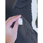 Ruched Long Sleeve Turtleneck Midi Dress Small Black Cocktail Evening Event Glam Photo 5