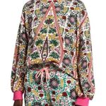 Alice + Olivia Amirah Floral-Print Drawstring-Hem Sweatshirt Photo 0