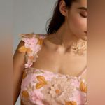 Anthropologie Floral Appliqué Midi Dress Photo 2