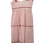 La Ligne Kate Floral Midi Dress With Shoulder Ties Cherry Red Size Large Photo 5