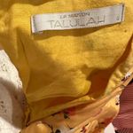 TALULAH LA MAISON YELLOW FLORAL PRINT SHORT PUFFY SLEEVE VNECK DRESS RUFFLE HEM Photo 3