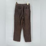 Little lies brown corduroy wide leg pants with raw hem size small Photo 1