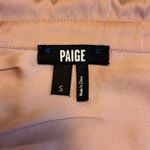 Paige  Pink Smocked Shoulder Button Front Blouse Shirt Top Long Sleeve Size S Photo 10