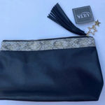 ULTA BEAUTY Makeup Bag Black Python Snake‎ Skin Beauty Travel Clutch New​​​ Photo 0