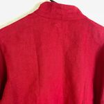 Peaccock Ways Linen Jacket Womens Red Black Chinese Coin Oriental Open Front Size undefined Photo 5