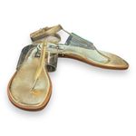DKNY Womens HALCOTT Gold Thong Slide Sandals Shoes 5.5 Medium Photo 5