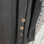 Zenana Premium  Charcoal Gray Long Sleeve Tunic Top with Side Buttons Size 2X Photo 6