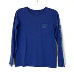 Vineyard Vines | Blue Long Sleeve Tee Shirt Whale Logo 100% Cotton Womens XS Photo 0