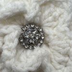 C.C Ribbed Knit Headband Flower Rhinestones Bling Soft Stretch Winter Ear Warmer Photo 4