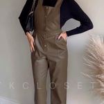 ZARA FAUX LEATHER JUMPSUIT Photo 0