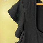 Torrid  4X Babydoll Super Soft Rib Square Neck Double Ruffle Black Whimsigoth Top Photo 3